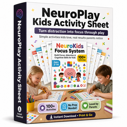 NeuroPlay Kids Activity PDF Worksheet| increase iQ Level|