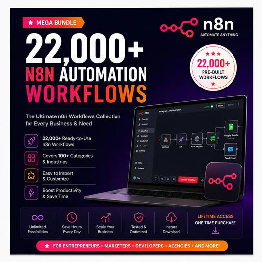 n8n Workflow Templates Bundle — 22000+ Ready-to-Use Automations.