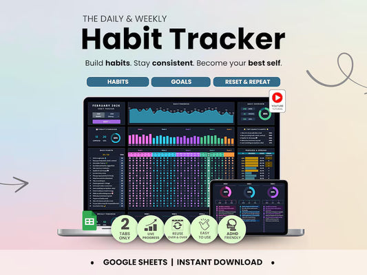 2026 Best Habit Tracker Tempelate Google Sheets